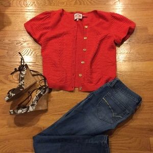 Juicy Couture Bubble Sleeve Cardigan